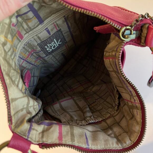 The Sak Lucia Pink Genuine Leather Medium Crossbody Bag - Picture 3 of 13